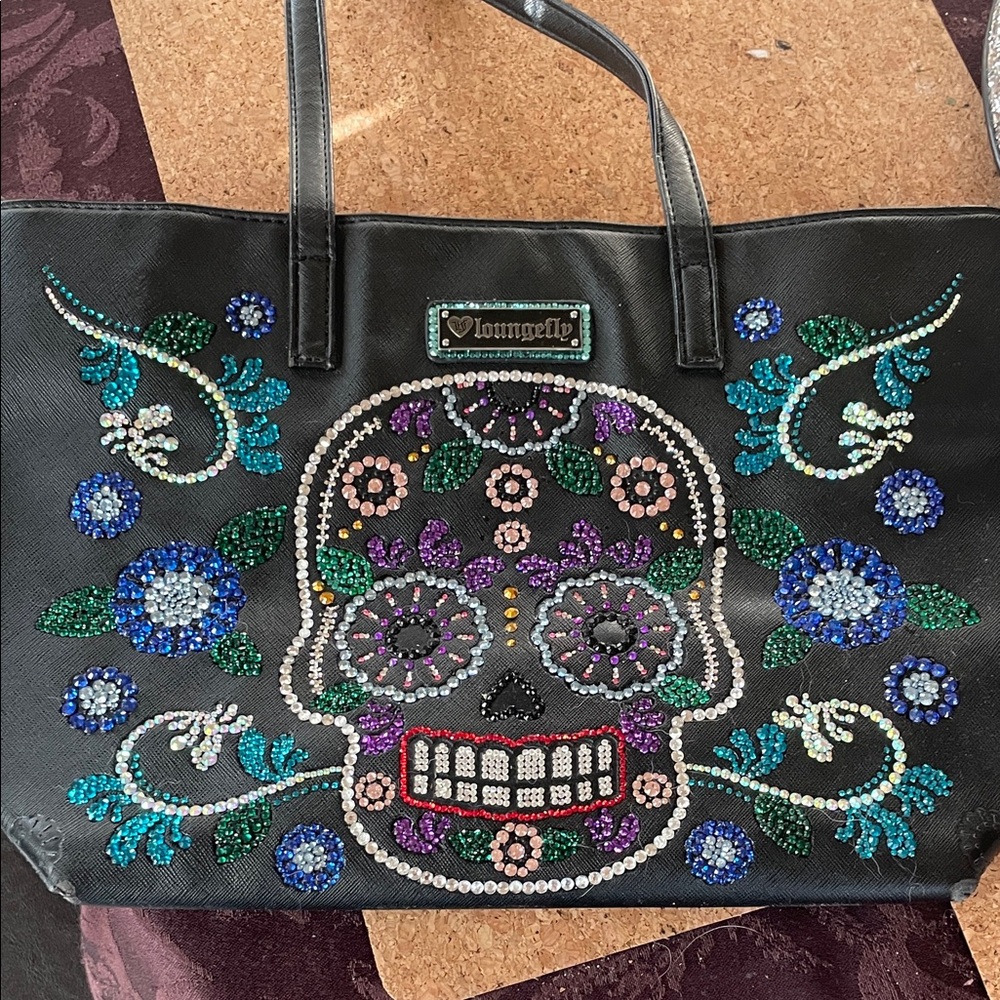 Loungefly Dia de los Muertos custom rhinestone bag